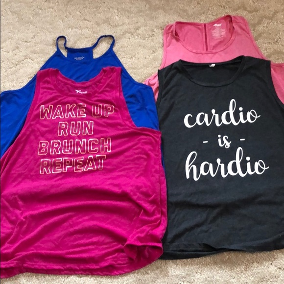 Tops - Four work out tanks XL
